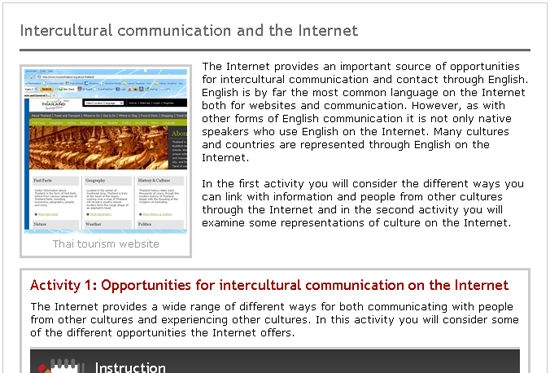 A sample learning object from the course A sample learning object from the course